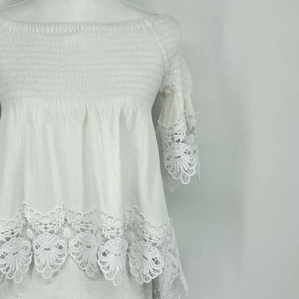 Rue21 white off the shoulder peplum top - Picture 7 of 7